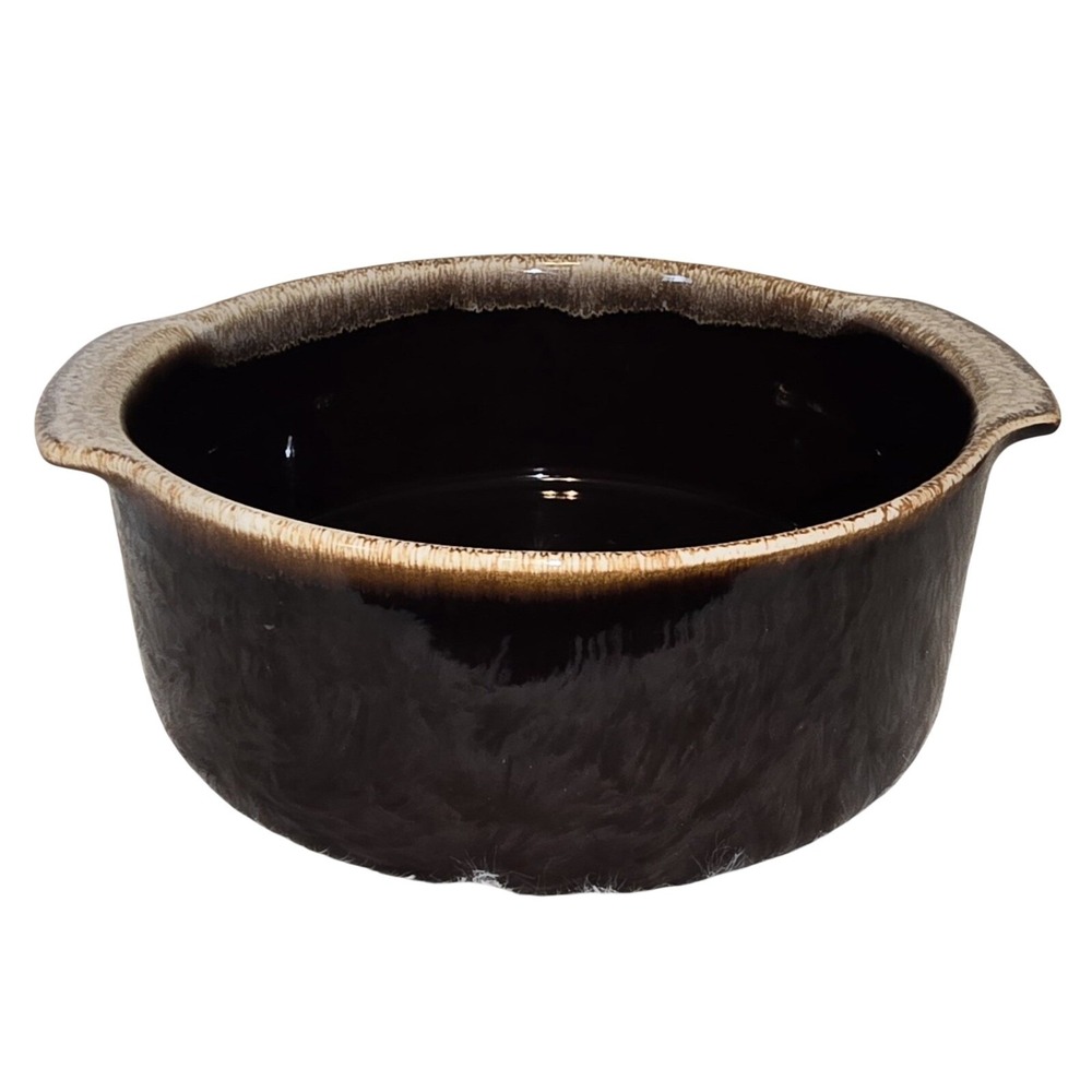 Pfaltzgraff Round Casserole Serving Bowl 8 3/8" Gourmet Brown Drip Glaze USA 336